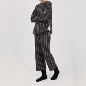 Mus & Bombon Lumbier Pants - Anthracite Stripe